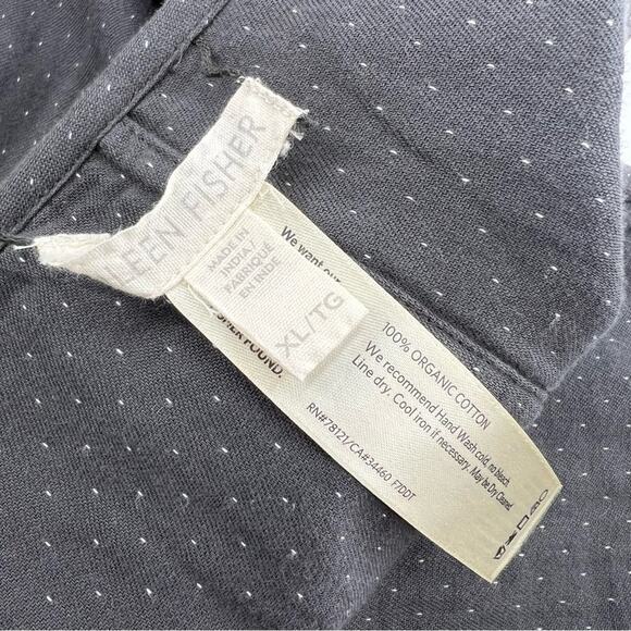 Eileen fisher Reversible Organic Cotton Doubleweave jacket stripe polka dot XL - Picture 6 of 8